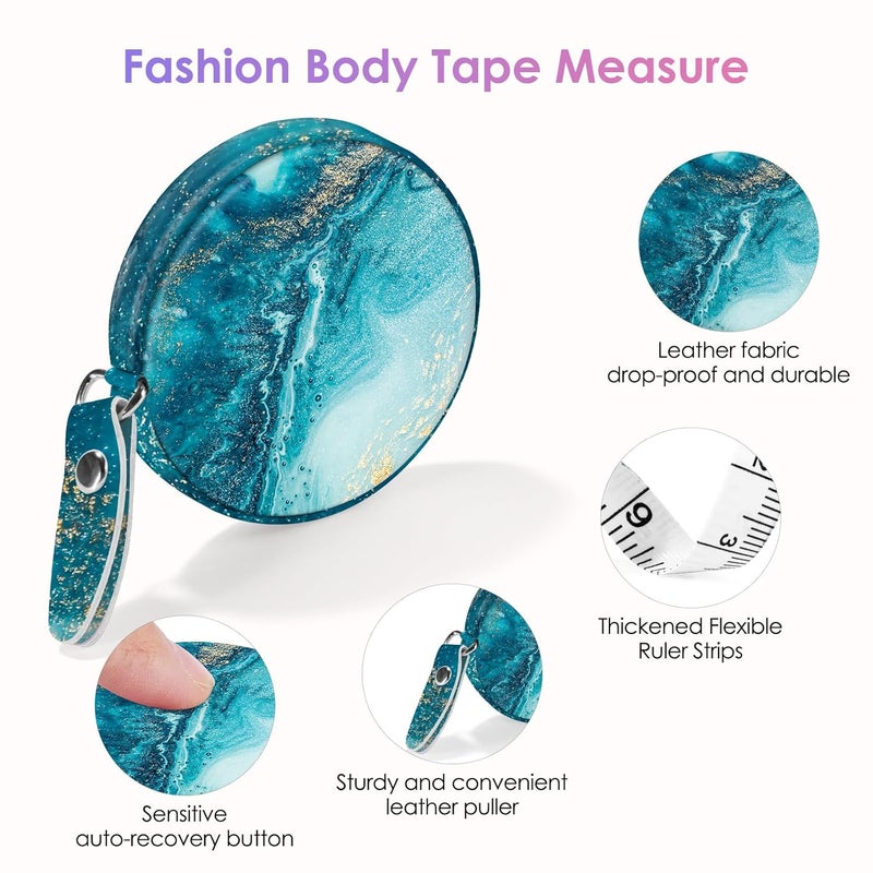 Gerkia Sewing Tape Measure，Colour Printed Small Retractable Soft Measuring Tape for Tailor Cloth Fabric Body Measurements. - Image 3